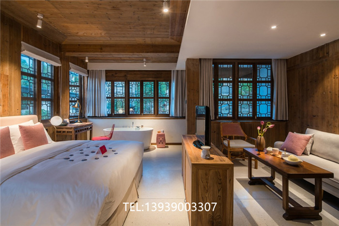 安徽宏村半山詩莉莉中式徽派酒店客房設(shè)計方案賞析