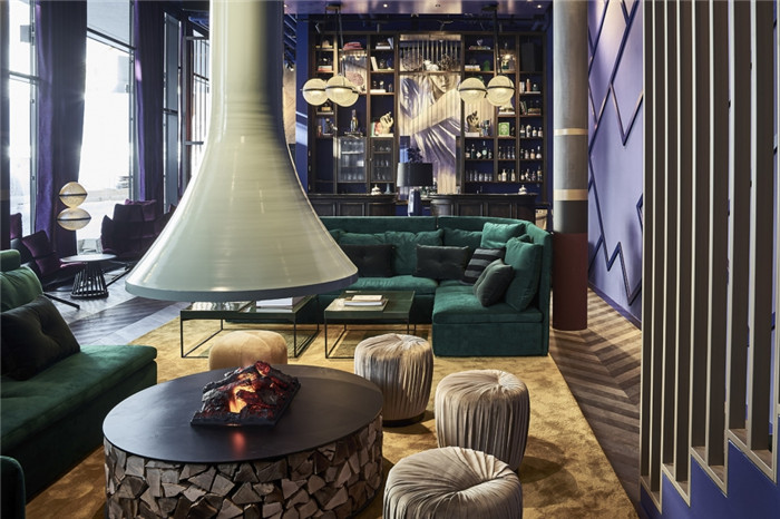 復古風度假酒店大堂設計方案