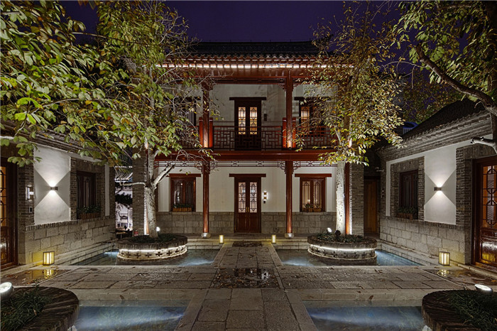 山東濟(jì)南百花洲古建筑落群改精品酒店庭院景觀設(shè)計(jì)方案