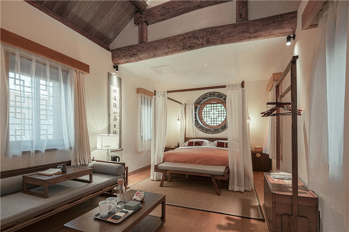山東濟(jì)南百花洲古建筑落群改精品酒店客房設(shè)計(jì)方案