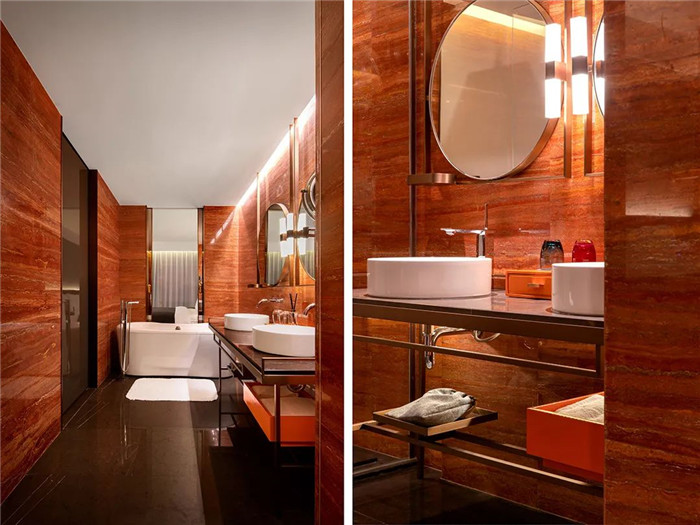 在復(fù)古中創(chuàng)新的The Linow創(chuàng)意精品酒店客房衛(wèi)生間設(shè)計實(shí)景圖