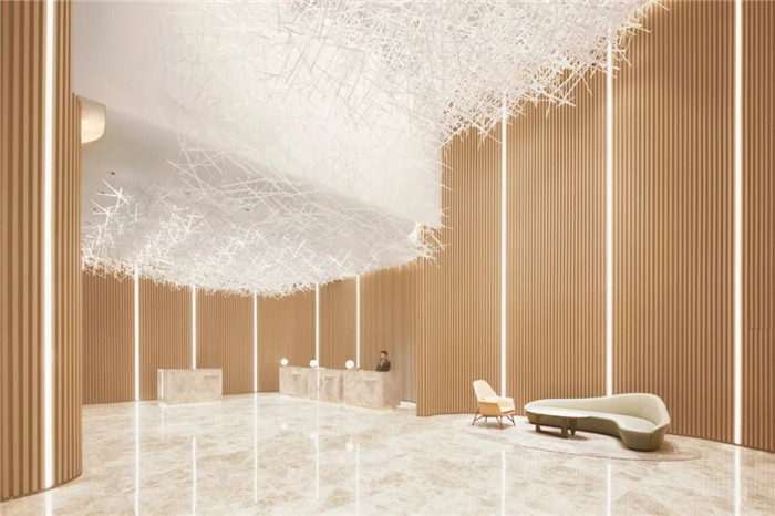 深圳云著精品商務(wù)酒店大廳接待臺設(shè)計  探索商旅酒店設(shè)計新方式