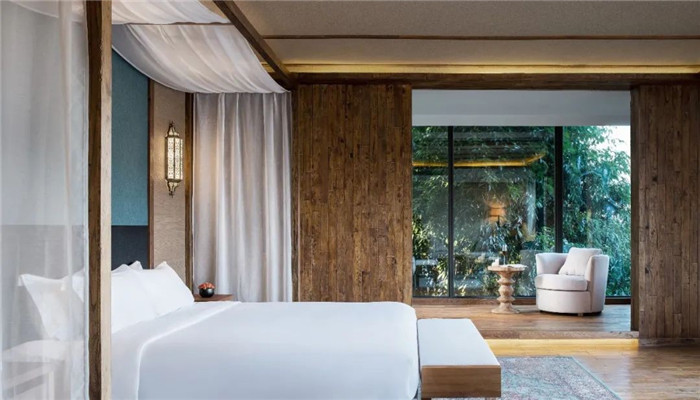云南景洪森氧villa東南亞風(fēng)度假酒店大床房設(shè)計(jì)方案