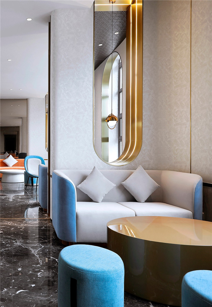 酒店休閑卡座區(qū)設(shè)計-以山與海為主題的酒店大堂公區(qū)&餐廳改造設(shè)計方案