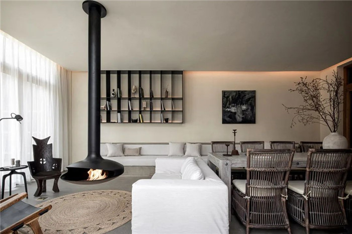 民宿大廳設(shè)計(jì)-回歸山野的純白極簡風(fēng)精品民宿裝修設(shè)計(jì)方案