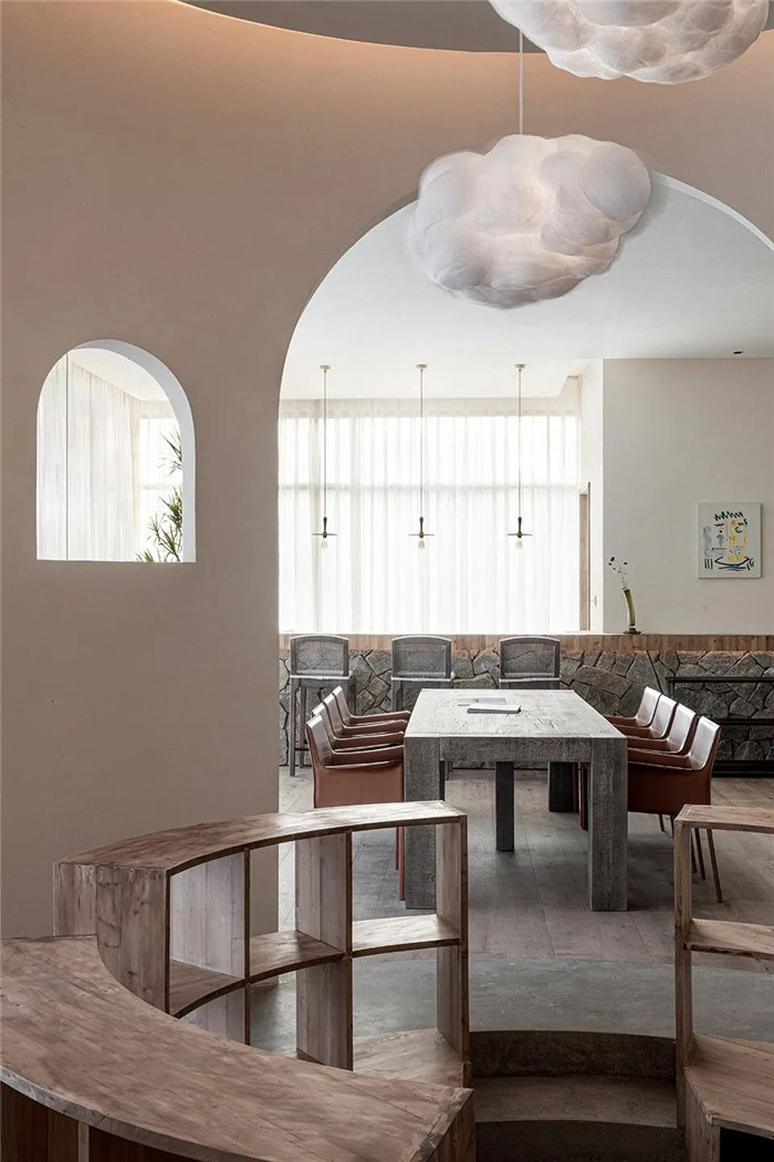 民宿餐廳設(shè)計(jì)-回歸山野的純白極簡風(fēng)精品民宿裝修設(shè)計(jì)方案