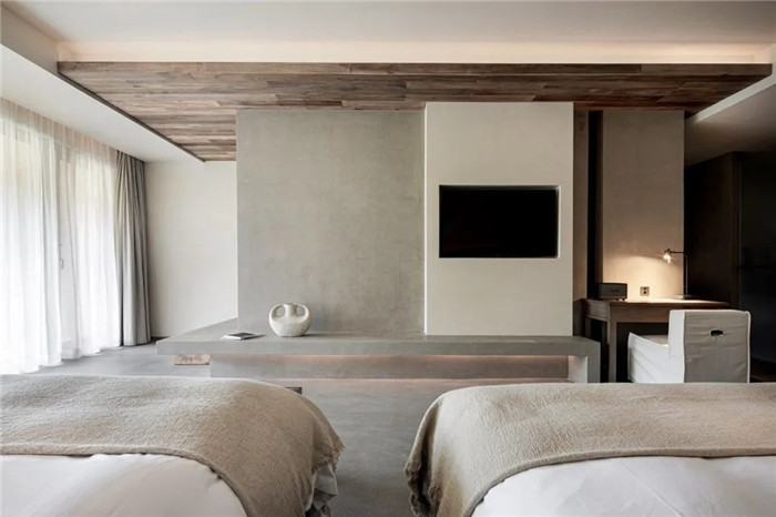 民宿標(biāo)準(zhǔn)客房設(shè)計(jì)-回歸山野的純白極簡風(fēng)精品民宿裝修設(shè)計(jì)方案