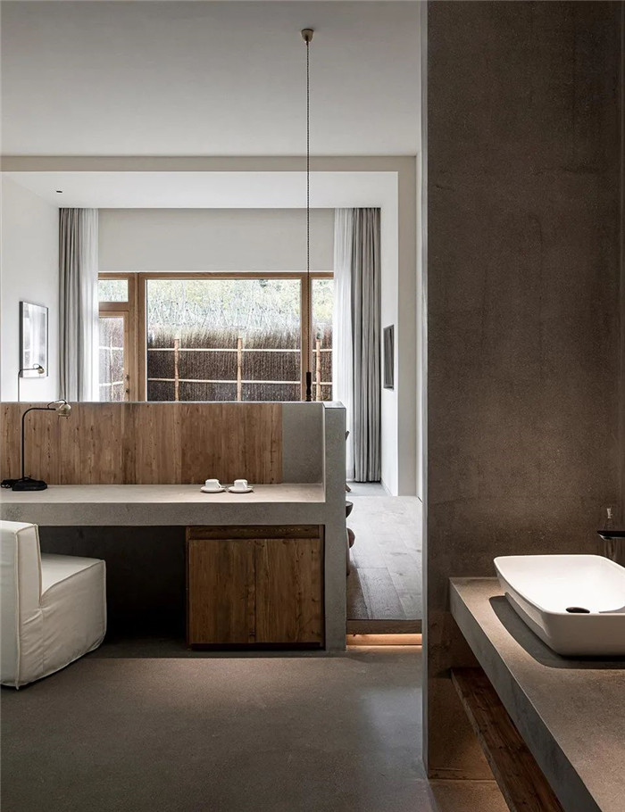 民宿衛(wèi)生間設(shè)計(jì)-回歸山野的純白極簡風(fēng)精品民宿裝修設(shè)計(jì)方案