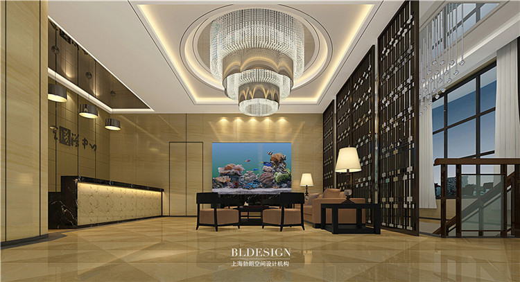 接待前廳設(shè)計(jì)-水浴海天溫泉洗浴酒店設(shè)計(jì)效果圖