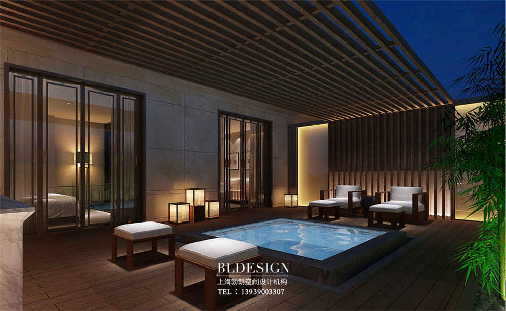 客房露臺設計-北京曲水蘭亭溫泉度假酒店設計案例