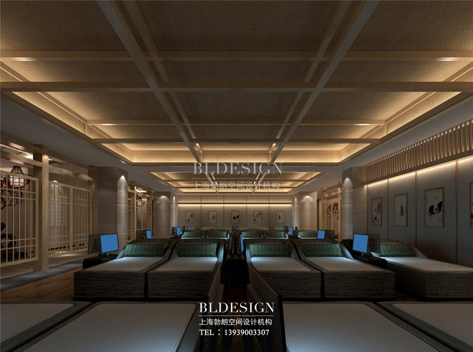 鄭州瀾亭湯泉汗蒸廣場足浴大廳設(shè)計效果圖