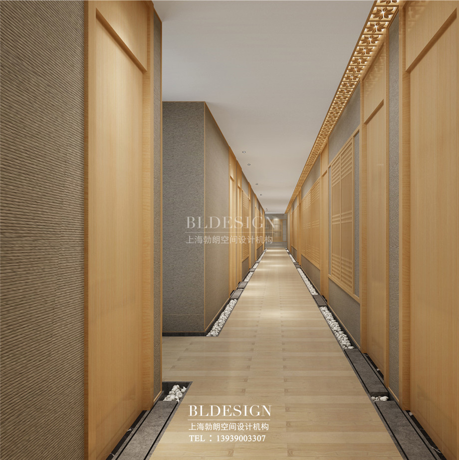 鄭州百樂湯沐浴汗蒸館走廊設(shè)計案例效果圖