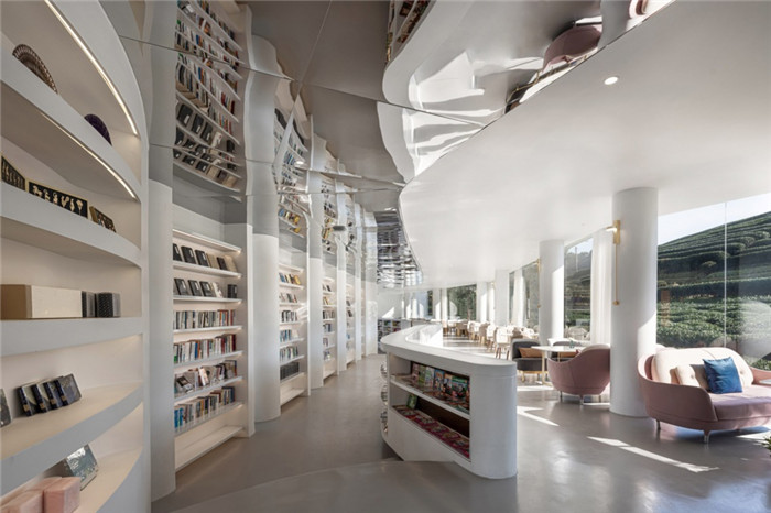 酒店書吧設(shè)計(jì)-極簡美學(xué)   陌領(lǐng)融郡精品民宿酒店設(shè)計(jì)案例