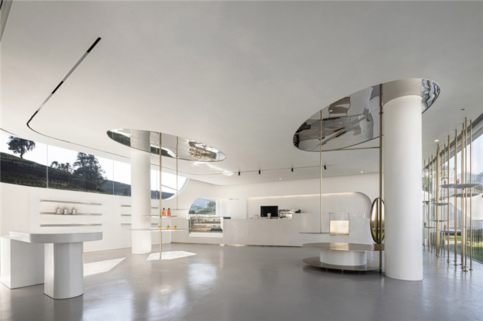 酒店接待大廳設(shè)計(jì)-極簡美學(xué)   陌領(lǐng)融郡精品民宿酒店設(shè)計(jì)案例