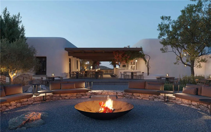 戶外餐廳設(shè)計(jì)-靜謐古樸的國外侘寂風(fēng)度假酒店設(shè)計(jì)方案