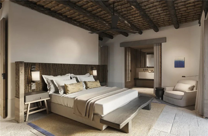 酒店客房設(shè)計(jì)-靜謐古樸的國外侘寂風(fēng)度假酒店設(shè)計(jì)方案