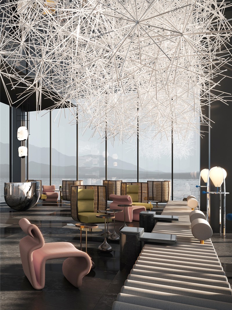 現(xiàn)代輕奢藝術(shù)風(fēng)蘇州英迪格酒店公共空間設(shè)計方案