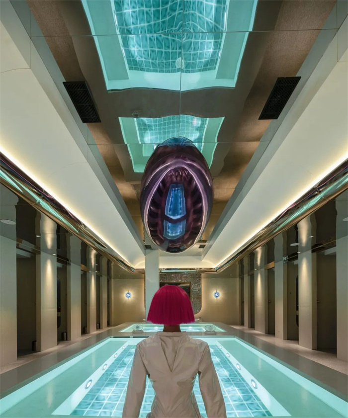 迎合年輕人的太空宇宙未來湯泉生活館設(shè)計案例